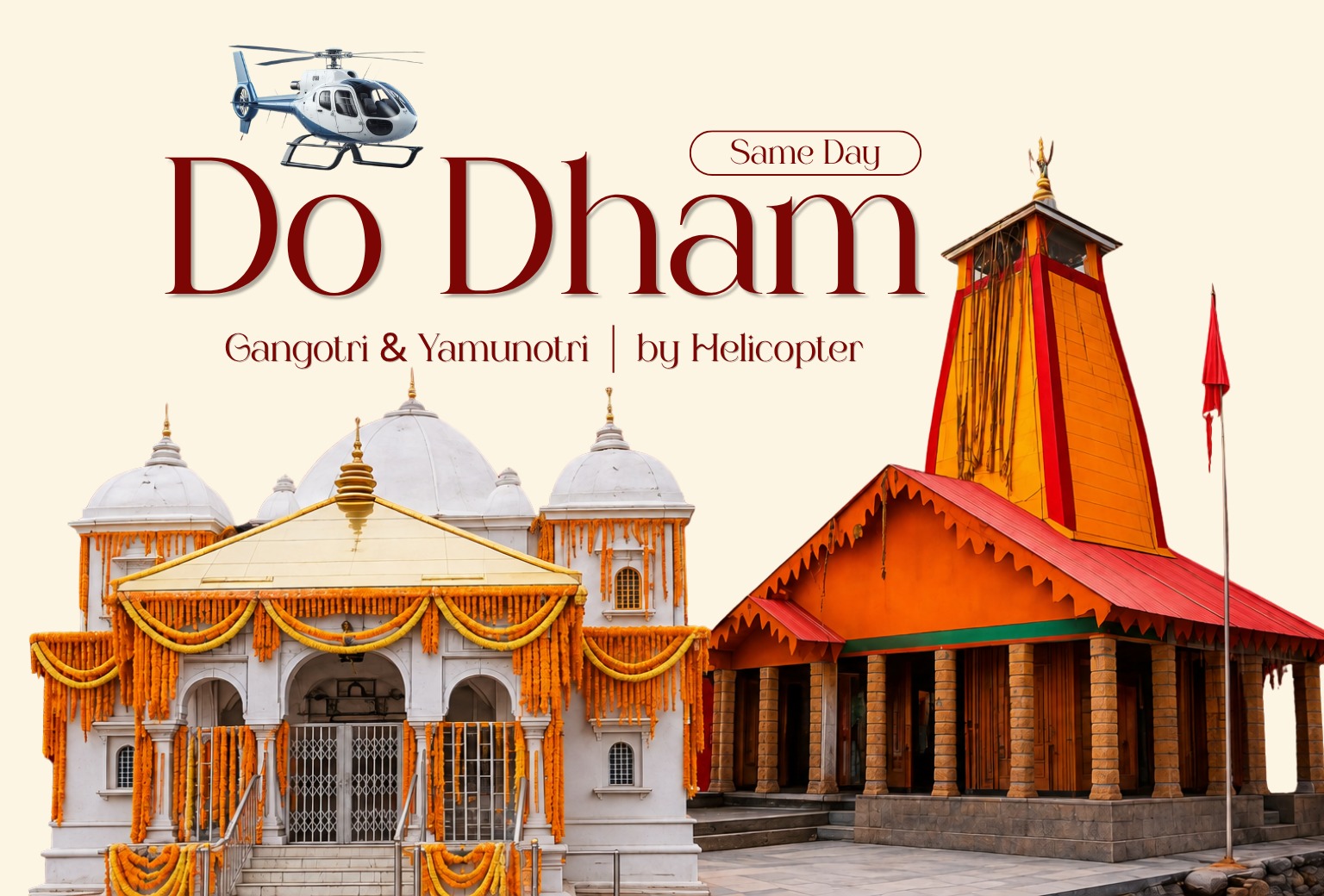  Yamunotri & Gangotri  Yatra by Helicopter | Same Day Do Dham Helicopter Tour from Dehradun